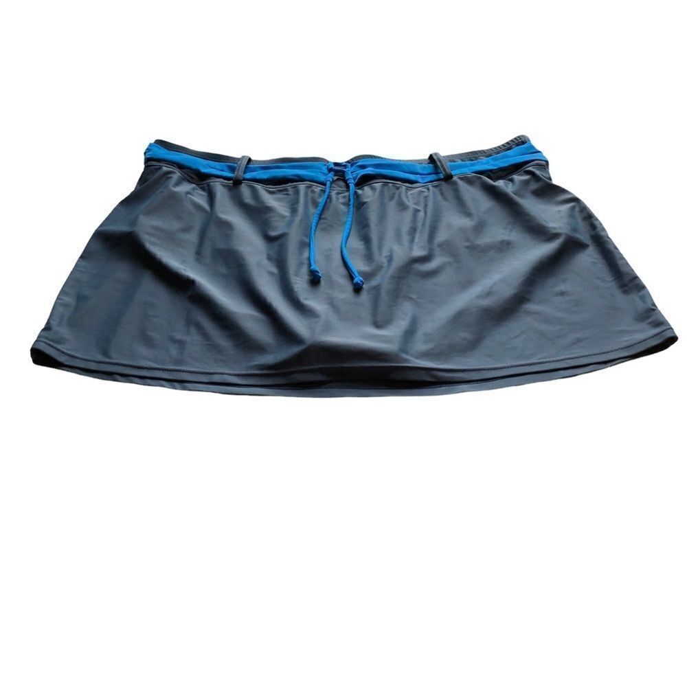 Free Country Swim Skirt Blue/Gray 3X (24W)
